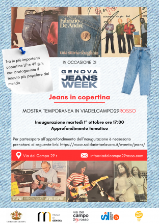 Jeans in copertina in viadelcampo29rosso